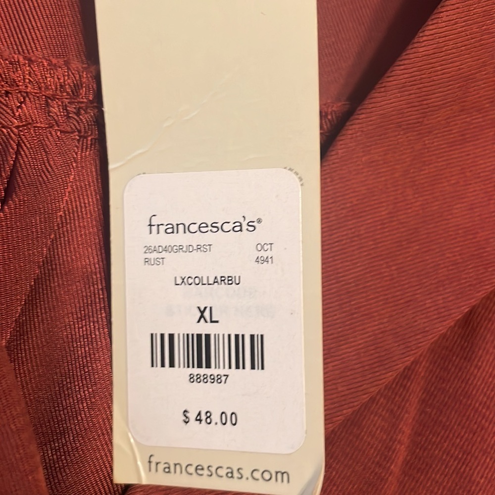 Francesca's Collections Rust Dress - Picture 7 of 8